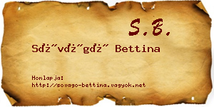 Sóvágó Bettina névjegykártya