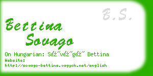 bettina sovago business card